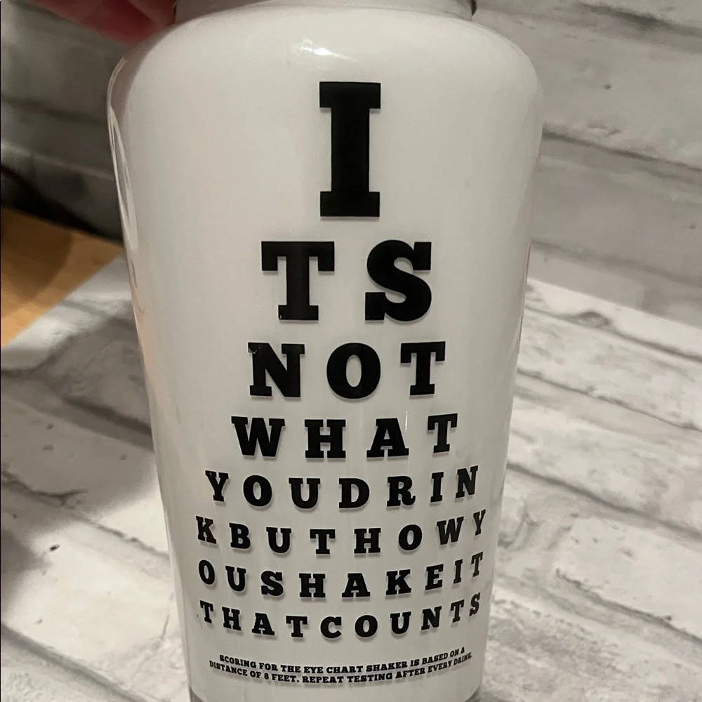 White eye test glass cocktail shaker glass Bottle liquor alcohol protein matcha